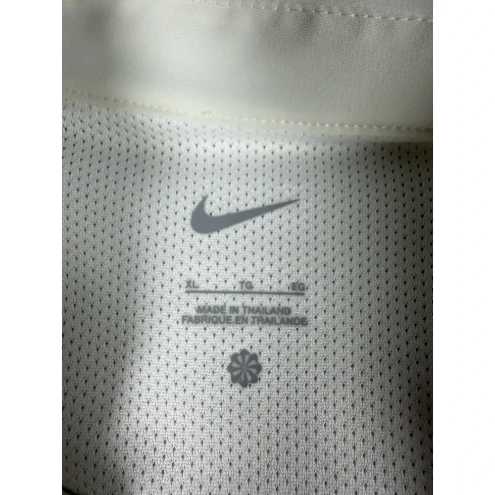 Nike Team Quarter-Zip Pullover Jacket White‎ Blue Mens XL Dri-FIT